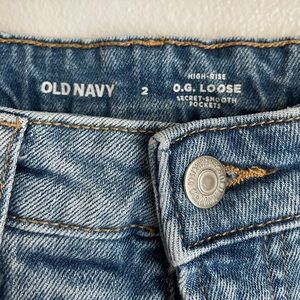 Old Navy Women's OG Loose Blue Jeans